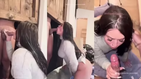 Kloe La Maravilla mamando a su amigo y follando